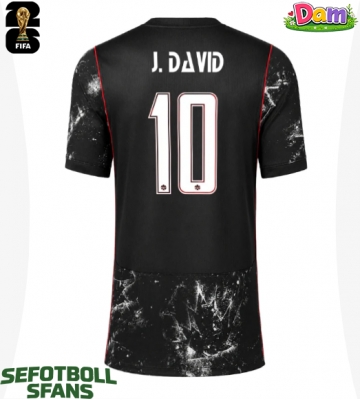 Kanada Jonathan David #10 Bortatröja Kvinnor VM 2026 Kortärmad